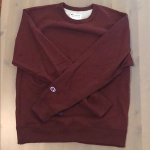 Champion Mens Maroon Crewneck Sweatshirt Size M